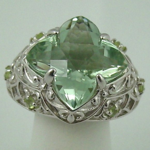 Victoria Wieck 6.1ct Prasiolite & Peridot Ring - Picture 2 of 8
